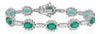 11.82CT DIAMOND & AAA EMERALD 18KT WHITE GOLD ROUND & BAGUETTE TENNIS BRACELET