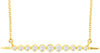 ESTATE .26CT DIAMOND 14K YELLOW GOLD CLASSIC JOURNEY BAR BEZEL FUN LOVE NECKLACE