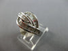 ESTATE LARGE 1.0CT DIAMOND 14KT WHITE GOLD 3D BAGUETTE LOVE KNOT FUN RING