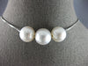 LARGE AAA SOUTH SEA PEARL 18KT WHITE GOLD PAST PRESENT FUTURE FLOATING NECKLACE