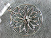 ESTATE LARGE 1.63CT DIAMOND 18KT WHITE GOLD 3D CIRCULAR FLOWER FLOATING PENDANT
