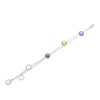 9.23CT AAA MULTI GEM 14KT WHITE GOLD ROUND BY THE YARD FILIGREE BEZEL BRACELET