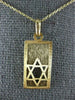 ESTATE 14KT YELLOW GOLD 3D CLASSIC RECTANGULAR STAR OF DAVID PENDANT #742