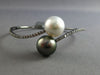 LARGE 1.03CT DIAMOND & AAA TAHITIAN & SOUTH SEA PEARL 18KT BLACK GOLD BRACELET