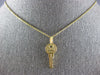 ESTATE 14KT YELLOW GOLD 3D KEY TO YOUR HEART FLOATING PENDANT #25083