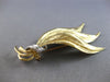EXTRA LARGE .05CT DIAMOND 14K 2 TONE GOLD MULTI LEAF LOVE KNOT BROOCH PIN #28113
