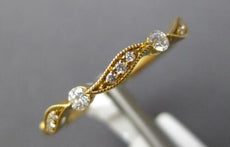 ESTATE .14CT DIAMOND 18KT YELLOW GOLD 3D CLASSIC MULTI LEAF FUN RING