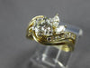 1.07CT DIAMOND 14KT YELLOW GOLD 3D ROUND & MARQUISE ENGAGEMENT RING SET #27792
