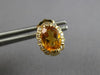 1.47CT DIAMOND & AAA CITRINE 14KT YELLOW GOLD OVAL & ROUND FLOWER STUD EARRINGS