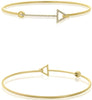 .13CT DIAMOND 14KT YELLOW GOLD CLASSIC ARROW TO YOUR HEART FUN BANGLE BRACELET
