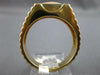 ESTATE .15CT DIAMOND 14KT 2 TONE GOLD 3D CLASSIC SOLITAIRE SQUARE MENS RING