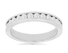 .50CT DIAMOND 14KT WHITE GOLD 3D CHANNEL FILIGREE SEMI ETERNITY ANNIVERSARY RING