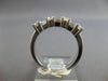 .45CT DIAMOND 14KT WHITE GOLD ROUND & BAGUETTE 7 STONE WEDDING ANNIVERSARY RING