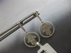 ESTATE .36CT DIAMOND 14KT WHITE GOLD 3D LUCKY HAMSA CHAMSA FUN HANGING EARRINGS
