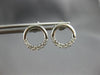 ESTATE .25CT DIAMOND 14K WHITE GOLD 3D CLASSIC JOURNEY OPEN CIRCLE STUD EARRINGS