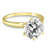 ESTATE 1.5CT DIAMOND 14KT YELLOW GOLD 3D ROUND SOLITAIRE 6 PRONG ENGAGEMENT RING