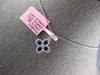 .51CT DIAMOND & AAA SAPPHIRE 14KT WHITE GOLD FOUR LEAF CLOVER FLOATING PENDANT