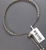 ESTATE LONG 1.19CT DIAMOND 14KT WHITE GOLD SQUARE FILIGREE ADJUSTABLE BRACELET