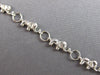 LONG 14K WHITE GOLD MATTE & SHINY MULTI ELEPHANT HEART FUN ANKLE BRACELET #27569