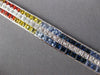 WIDE & LONG 21.34CT DIAMOND & AAA MULTI COLOR SAPPHIRE 14KT WHITE GOLD NECKLACE