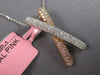 .60CT WHITE & PINK DIAMOND 18K WHITE & ROSE GOLD CLASSIC X LOVE FLOATING PENDANT