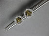 ESTATE .14CT DIAMOND 14KT WHITE & YELLOW GOLD CIRCULAR PEACE SIGN STUD EARRINGS