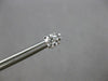 ESTATE .50CT DIAMOND 14KT WHITE GOLD 3D ROUND 4 PRONG SCREWBACK STUD EARRINGS