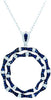 1.2CT DIAMOND AAA SAPPHIRE 18K WHITE GOLD CIRCLE OF LIFE BAMBOO FLOATING PENDANT