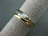 ESTATE .35CT DIAMOND 14KT TWO TONE GOLD FLOATING WAVE ANNIVERSARY RING 6mm 6460