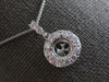 .46CT DIAMOND 18K WHITE GOLD 3D SOLITAIRE ROUND HALO SEMI MOUNT FLOATING PENDANT