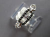 ESTATE .09CT WHITE & BLACK DIAMOND 14KT WHITE GOLD 3D OVAL LOVE KNOT FUN RING