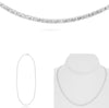 2.0CT DIAMOND 14KT WHITE GOLD CLASSIC DOUBLE ROUND ETERNITY TENNIS LOVE NECKLACE