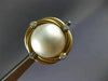 ESTATE .22CT DIAMOND AAA MABE PEARL 14KT YELLOW GOLD 3D ROUND CLIP ON EARRINGS