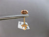 ESTATE .53CT DIAMOND 14KT ROSE GOLD 3D FLOWER SNOWFLAKE STUD EARRINGS