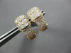 1.42CT DIAMOND 18K ROSE GOLD ROUND CLUSTER RECTANGULAR UMBRELLA HANGING EARRINGS