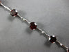9.14CT DIAMOND & AAA GARNET 14KT WHITE GOLD 3D ROUND BY THE YARD TENNIS BRACELET