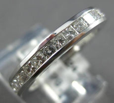 .60CT DIAMOND 14KT WHITE GOLD ROUND & PRINCESS CHANNEL WEDDING ANNIVERSARY RING