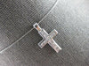 .50CT DIAMOND 14KT WHITE GOLD 3D PRINCESS CHANNEL INVISIBLE CROSS PENDANT #27696