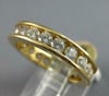 3.0CT CUBIC ZIRCONIA 14KT YELLOW GOLD CHANNEL ETERNITY WEDDING ANNIVERSARY RING