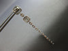 LONG 1.19CT DIAMOND 14KT WHITE GOLD ROUND & BAGUETTE CHANDELIER HANGING EARRINGS