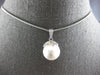 .15CT DIAMOND & AAA SOUTH SEA PEARL 14KT WHITE GOLD PALM TREE FLOATING PENDANT
