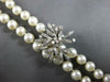 LARGE & LONG OLD MINE .50CT DIAMOND & AAA PEARL 14KT WHITE GOLD LARIAT NECKLACE