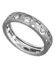 .10CT DIAMOND 18KT WHITE GOLD 3D FILIGREE SEMI ETERNITY WEDDING ANNIVERSARY RING