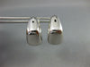 ESTATE 18KT WHITE GOLD 3D ITALIAN HANDCRAFTED HEXAGON HOOP EARRINGS #25545