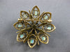 ANTIQUE LARGE AAA OPAL 14KT YELLOW GOLD FLOWER FILIGREE BROOCH PIN PENDANT 28133