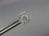 LARGE 1.0CT DIAMOND 14KT 2 TONE GOLD ROUND SOLITAIRE HALO CLUSTER STUD EARRINGS