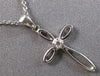 ESTATE .02CT DIAMOND 14KT WHITE GOLD 3D CLASSIC INFINITY CROSS FLOATING PENDANT