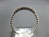ESTATE .19CT DIAMOND 14KT WHITE GOLD 3D CLASSIC BAR BEADED FUN RING