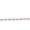 ESTATE 1.25CT DIAMOND 18KT WHITE GOLD CLASSIC MULTI FLOWER LOVE TENNIS BRACELET