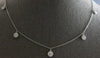 .58CT DIAMOND 14KT WHITE GOLD 3D ROUND HALO BY THE YARD CHANDELIER LOVE NECKLACE